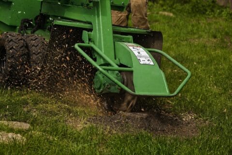 A Stump Grinder at Work